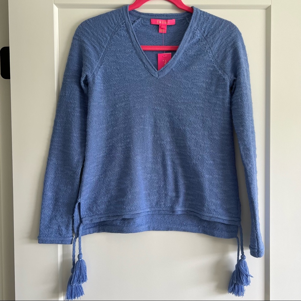 NWT Lilly Pulitzer Jody V-neck Sweater Periwinkle Purple Size XXS